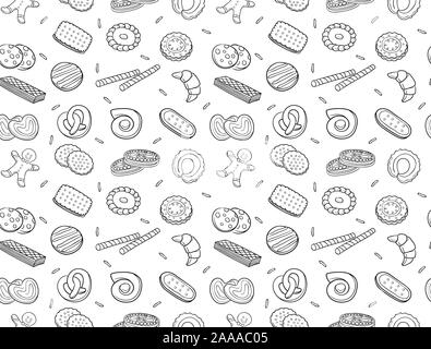 Black and white seamless wafer waffle texture set Stock Vector Image ...