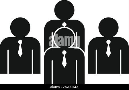 Customer audience icon. Simple illustration of customer audience vector icon for web design isolated on white background Stock Vector