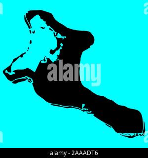 Kiribati Map Silhouette Vector illustration Eps 10. Stock Vector