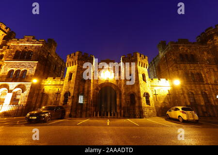 The castellated face of HM Prison in Armley, Leeds,West Yorkshire Stock Photo
