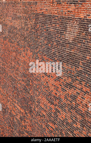 detail of old brick / masonry fortification wall of Vyšehrad, Prague Stock Photo