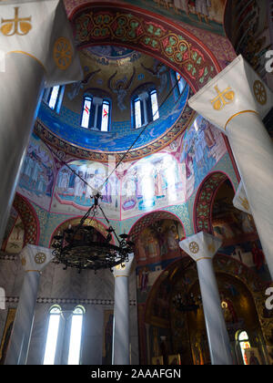 Interior of the Baptistery of St. Lydia, the first Greek and European woman to be baptized into Christianity. The chapel is located by Philippi Greece Stock Photo