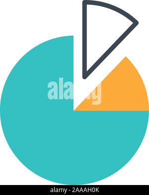 statistics pie infographic isolated icon Stock Vector