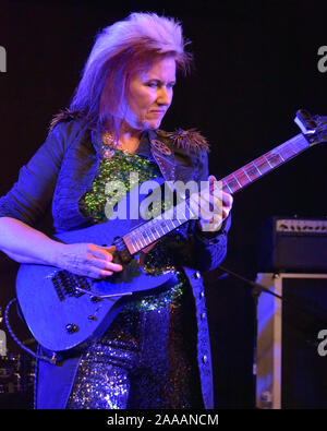 Jennifer Batten performs at the Malibu Guitar Festival 2019 Stock Photo