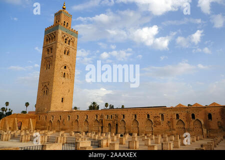 Religious places - Islam Morocco Marrakesh Koutoubia Mosque Stock Photo