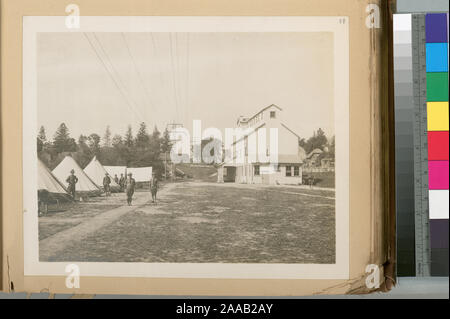 A collection of separate photographs accompanied by a typewritten, classified list of titles. Acc. Hdq. S. 1582; Coagulating plant. ... Contract 159. September 19, 1917. Stock Photo