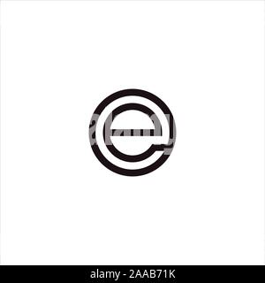 Initial letter eo or oe logo vector design template Stock Vector