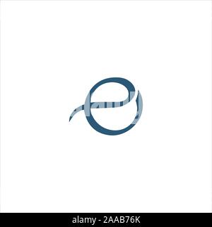 Initial letter eo or oe logo vector design template Stock Vector