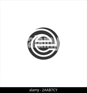 EO E O Logo Design with Black and White Creative Icon Text Letter ...