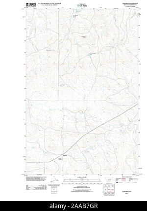 USGS TOPO Map Montana MT Edwards 20110616 TM Restoration Stock Photo