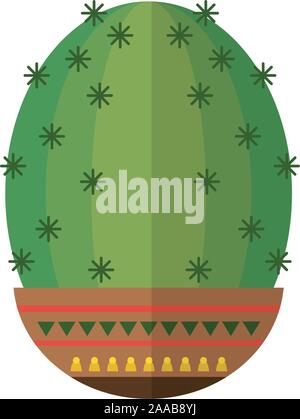 Cactus inside pot vector design Stock Vector