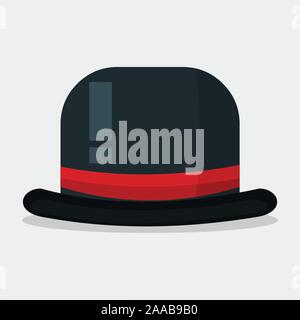 bowler hat vector illustration on white background Stock Vector