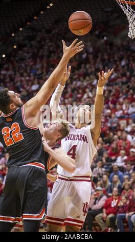 Indiana forward Trayce Jackson-Davis (23) reacts during the first half ...