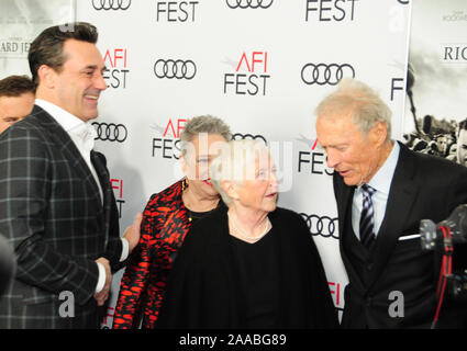 Hollywood, California, USA 20th November 2019 Actor Jon Hamm, actress Kathy Bates, Barbara 'Bobi' Jewell and Director/producer Clint Eastwood attend AFI FEST 2019 Presented by Audi 'Richard Jewell' World Premiere Gala Screening on November 20, 2019 at TCL Chinese Theatre in Hollywood, California, USA. Photo by Barry King/Alamy Live News Stock Photo