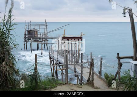 Trabocco Turchino, Marina di San Vito, Abruzzo, Italy Stock Photo