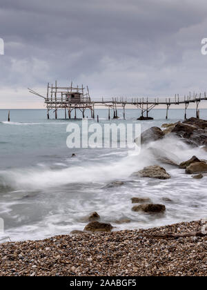 Trabocco Turchino, Marina di San Vito, Abruzzo, Italy Stock Photo