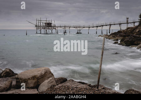 Trabocco Turchino, Marina di San Vito, Abruzzo, Italy Stock Photo