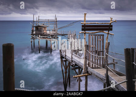 Trabocco Turchino, Marina di San Vito, Abruzzo, Italy Stock Photo