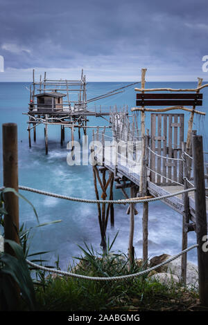 Trabocco Turchino, Marina di San Vito, Abruzzo, Italy Stock Photo