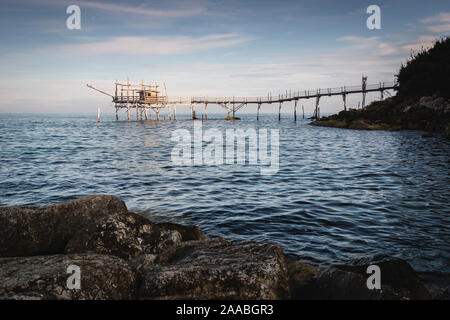 Trabocco Turchino, Marina di San Vito, Abruzzo, Italy Stock Photo