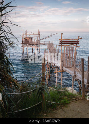 Trabocco Turchino, Marina di San Vito, Abruzzo, Italy Stock Photo