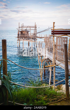 Trabocco Turchino, Marina di San Vito, Abruzzo, Italy Stock Photo