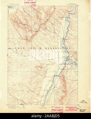 Fort Custer, Montana, map 1894, 1:125000, United States of America by ...