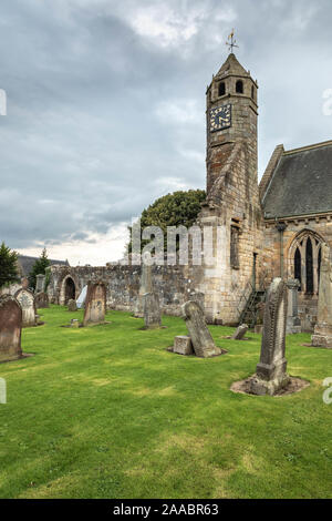 St Bride's Church, Douglas, South Lanarkshire. The building was originally build in the 14th century, and became the mausoleum of the Lords of Douglas Stock Photo