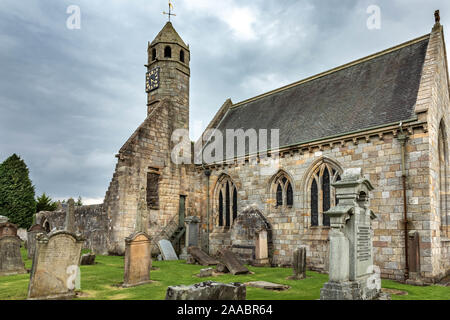 St Bride's Church, Douglas, South Lanarkshire. The building was originally build in the 14th century, and became the mausoleum of the Lords of Douglas Stock Photo