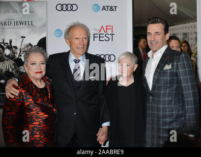 Los Angeles, USA. 21st Nov, 2019. Kathy Bates, Clint Eastwood, Barbara 'Bobi' Jewell, Jon Hamm 065 attends the 'Richard Jewell' premiere during AFI FEST 2019 Presented By Audi at TCL Chinese Theatre on November 20, 2019 in Hollywood, California Credit: Tsuni/USA/Alamy Live News Stock Photo