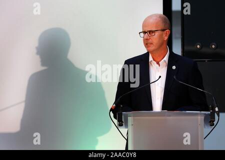 Jeremy Fleming, Director of GCHQ, the keynote speaker at the GFirst LEP Annual Review 2019. Stock Photo