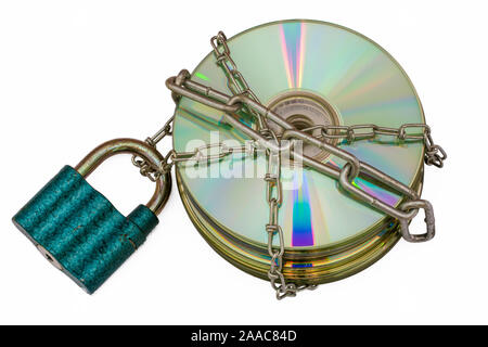 Included disk as a sign of privacy Stock Photo