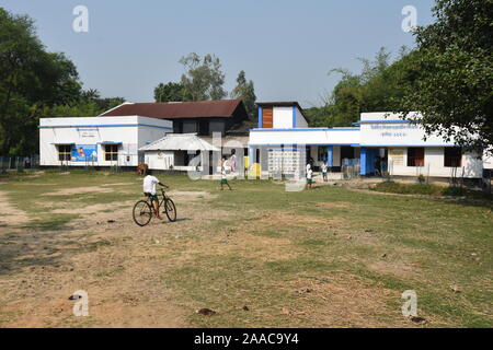 Birsingha Vidyasagar Primary School. Birsingha village (birthplace of Ishwar Chandra Vidyasagar), West Midnapore, West Bengal. India. Stock Photo