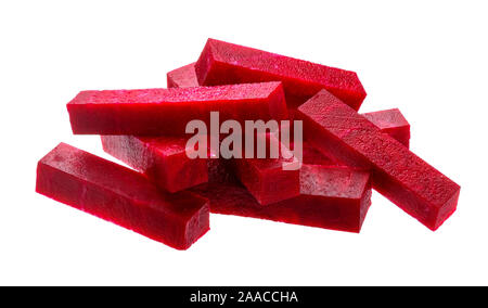 Sliced beetroot pile isolated on white background Stock Photo