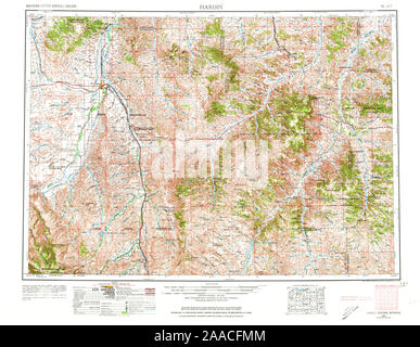 Usgs Topo Map Montana Mt Hardin 268754 1954 250000 Restoration 2aacfmm 