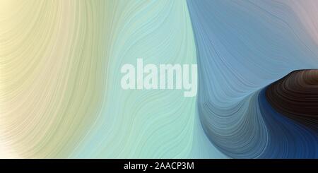 modern soft swirl waves background illustration with silver, dark slate gray and cadet blue color. Stock Photo