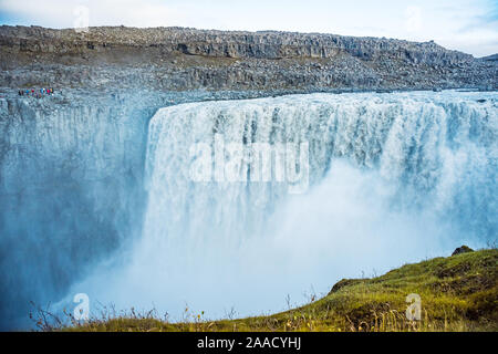 Dettifoss waterfall the most powerful on Iceland and Europe. Jokulsargljufur National Park the northeasten Iceland. Famous tourist attraction Stock Photo