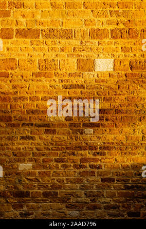 old stone wall in england uk on sunny evening Stock Photo