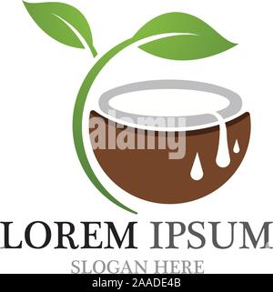 Coconut fruits vector ilustration design Stock Vector