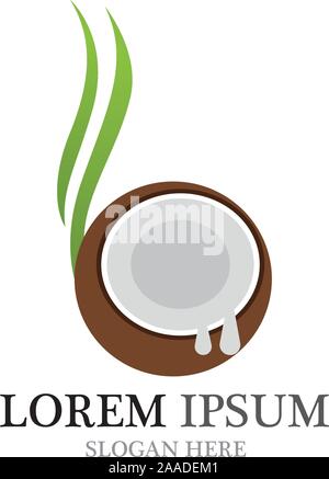 Coconut fruits vector ilustration design Stock Vector