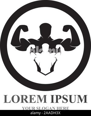 Vector object and Icons for Sport Label  Gym Badge  Fitness Logo Design Stock Vector