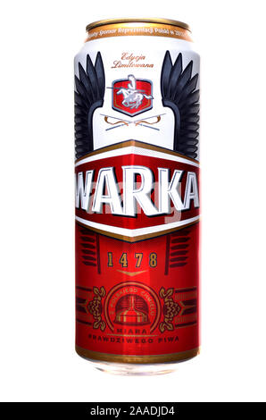 Can of Warka Polish Lager Beer Cut Out Stock Photo - Alamy