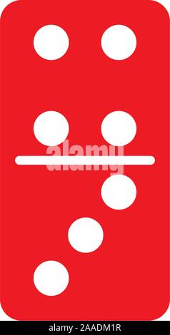 red dominoes vector symbol template Stock Vector