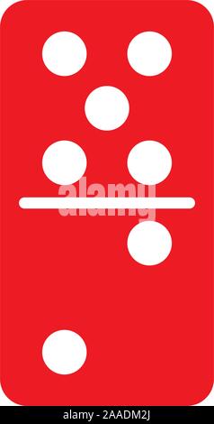 red dominoes vector symbol template Stock Vector