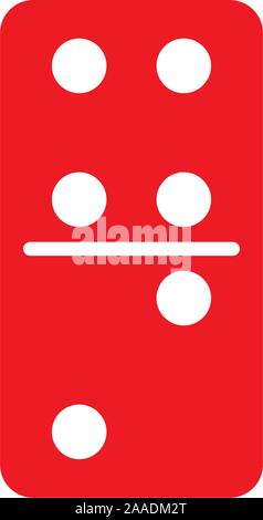 red dominoes vector symbol template Stock Vector