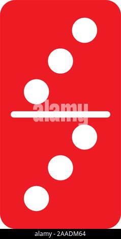 red dominoes vector symbol template Stock Vector