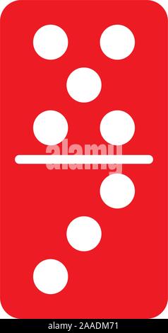 red dominoes vector symbol template Stock Vector