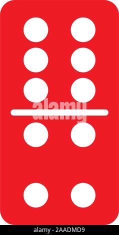 red dominoes vector symbol template Stock Vector