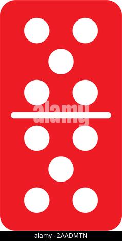 red dominoes vector symbol template Stock Vector