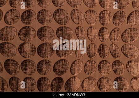 A texture of a brown wool fabric with circles Stock Photo